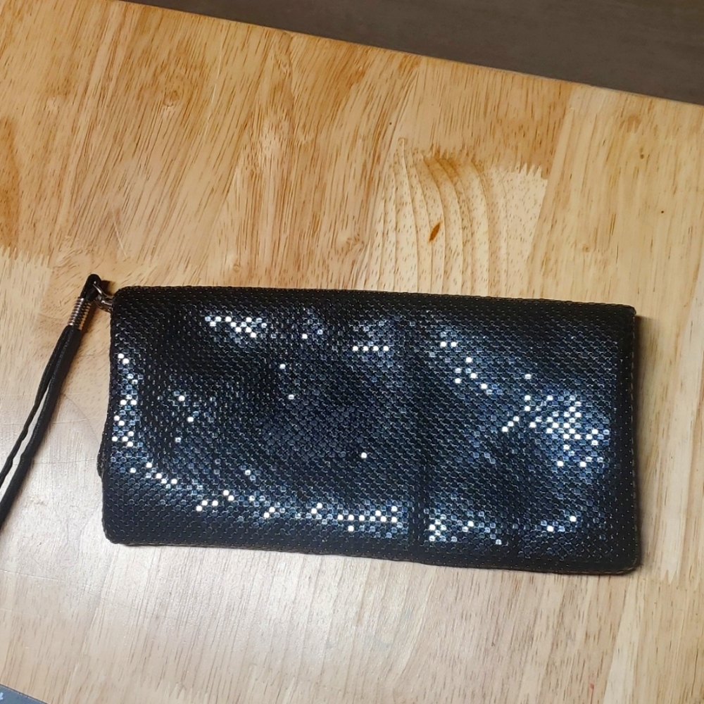 La Regale Black Beaded clutch